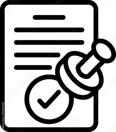 Legal Approval Line Icon