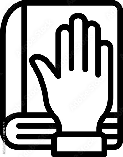 Oath Line Icon