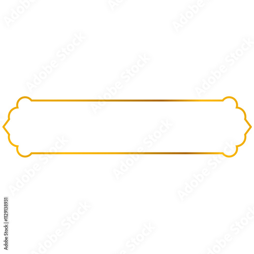 Aesthetic gold Islamic text border