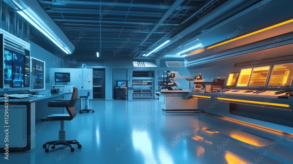 Modern intelligent manufacturing workspace. Modern intelligent manufacturing workspace.
