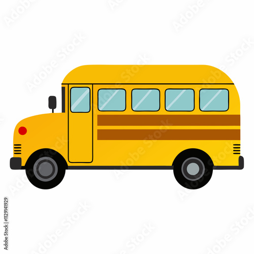 Illustration of a classic yellow school bus, 100 days school bus, Back to school bus, School bus logo