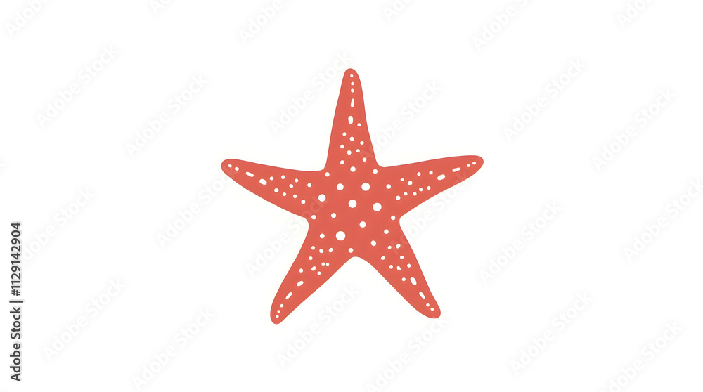Stunning Coral Starfish Displaying Unique Patterns and Textures on a Clean White Background Stunning Coral Starfish Displaying Unique Patterns and Textures on a Clean White Background