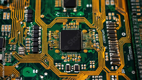 Abstract,close up of Mainboard Electronic computer background. photo