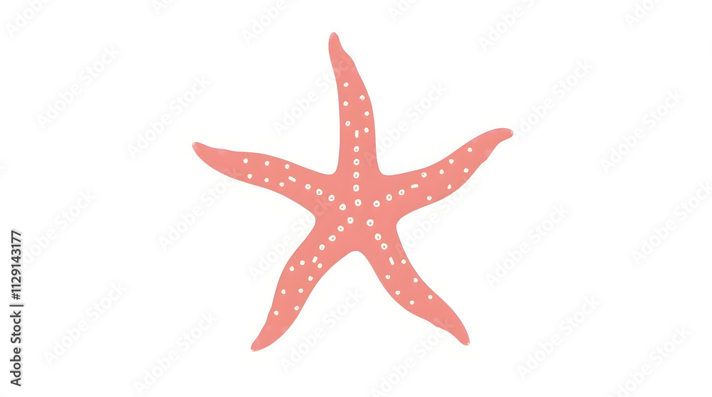 Colorful Starfish Illustration Set Against a Pure White Background for Marine Life Enthusiasts Colorful Starfish Illustration Set Against a Pure White Background for Marine Life Enthusiasts