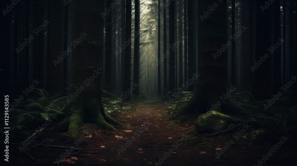 Enchanting Path Through the Mystic Forest Enchanting Path Through the Mystic Forest