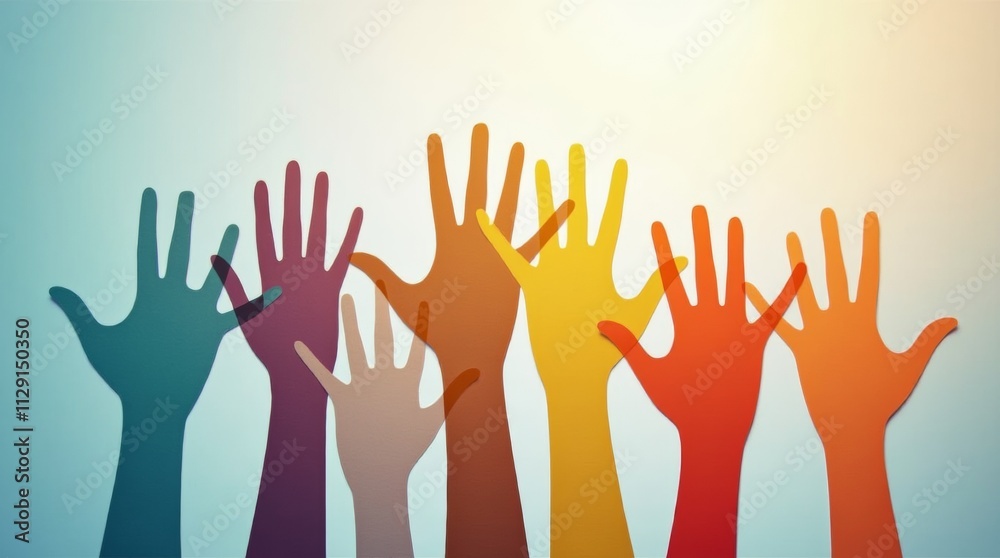 Diversity Inclusion And Equality Concept - Paper People Silhouettes On Hands Diversity Inclusion And Equality Concept - Paper People Silhouettes On Hands
