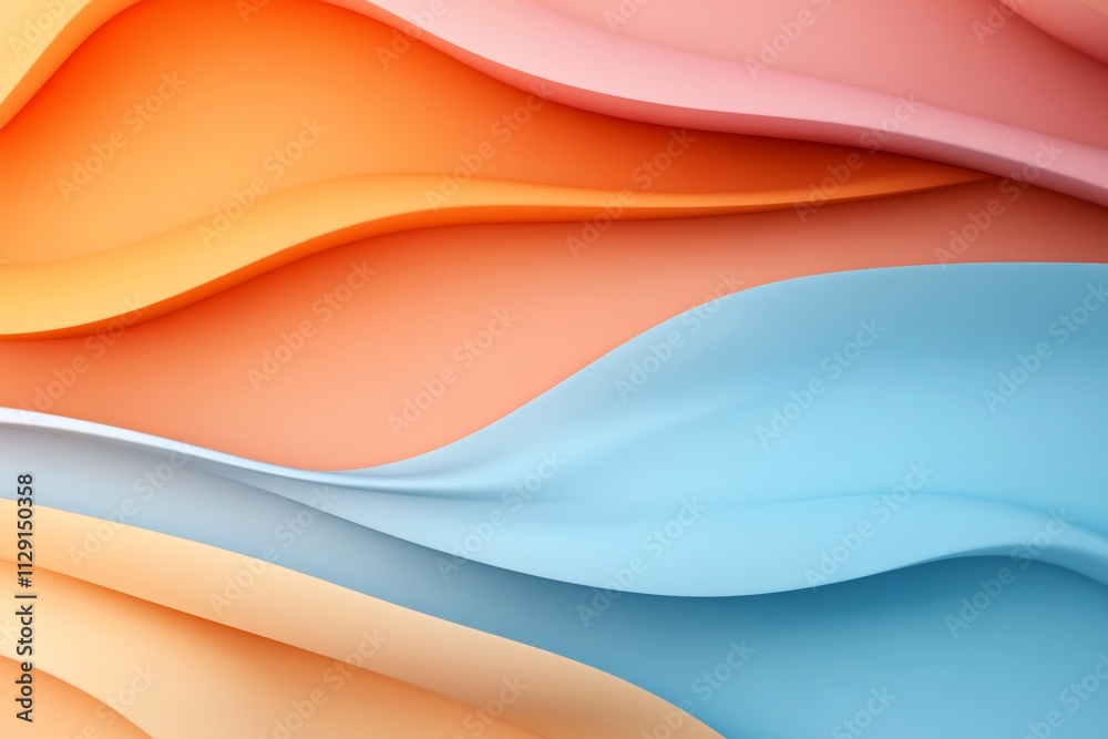 Abstract pastel waves, flowing curves, smooth texture. Abstract pastel waves, flowing curves, smooth texture.
