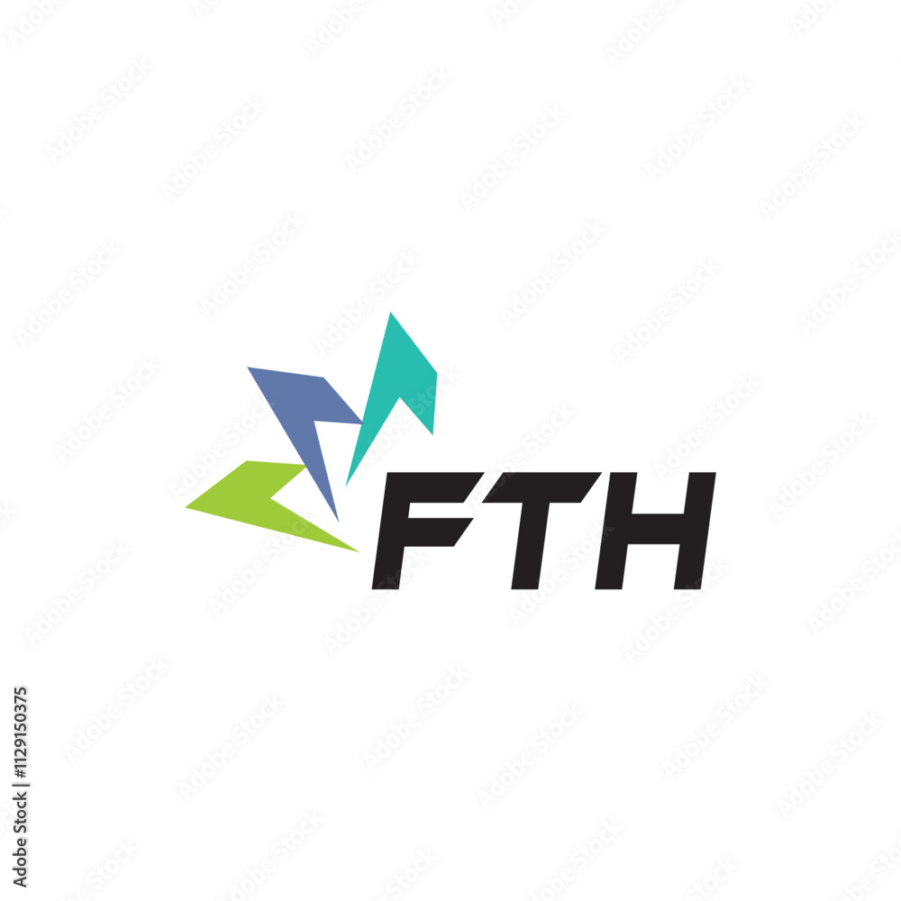 FTH letter logo design on white background. Creative  modern FTH letter logo design. Vector design.