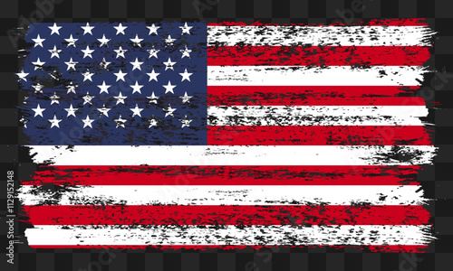 USA flag in grunge style