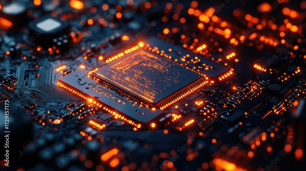 Close Up Of A Computer Circuit Board Close Up Of A Computer Circuit Board