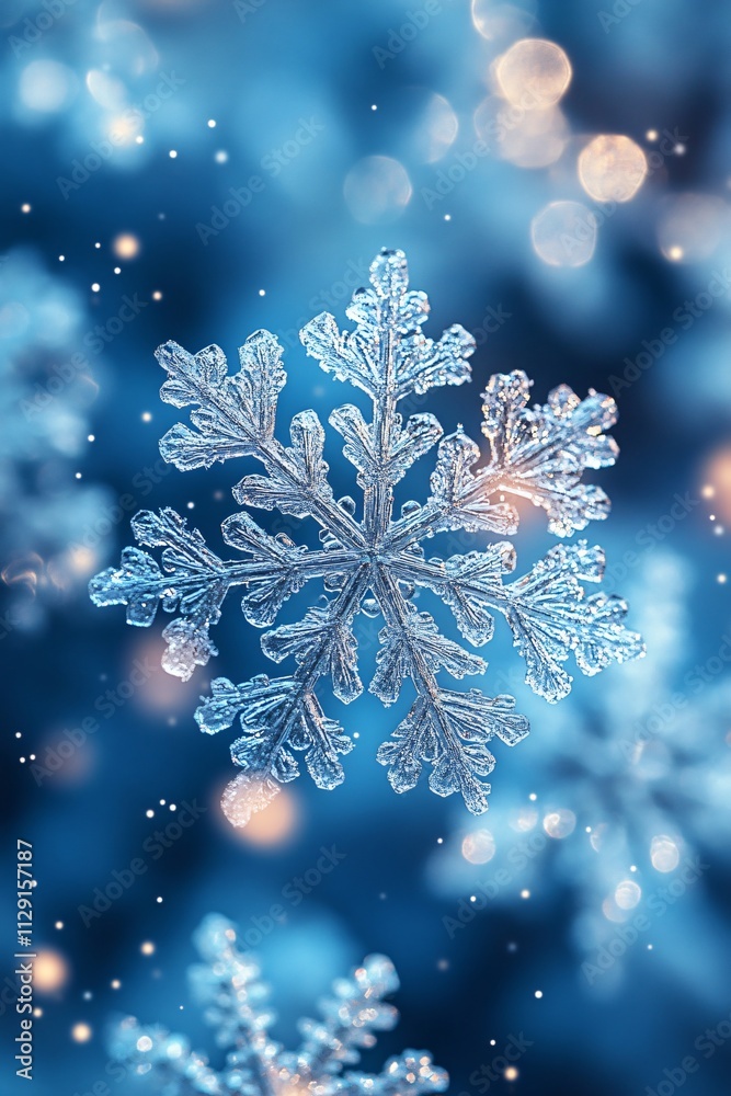 A serene winter-themed background showcasing delicate snowflakes on a vibrant blue gradient, ideal for greeting cards, holiday promotions, or seasonal content. A serene winter-themed background showcasing delicate snowflakes on a vibrant blue gradient, ideal for greeting cards, holiday promotions, or seasonal content.