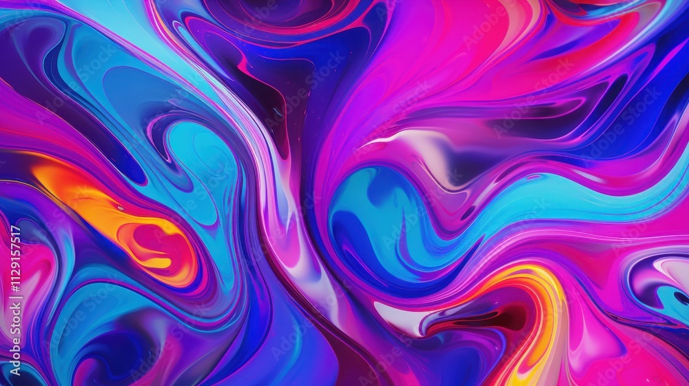 Abstract Swirling Vibrant Colors Paint Texture Abstract Swirling Vibrant Colors Paint Texture