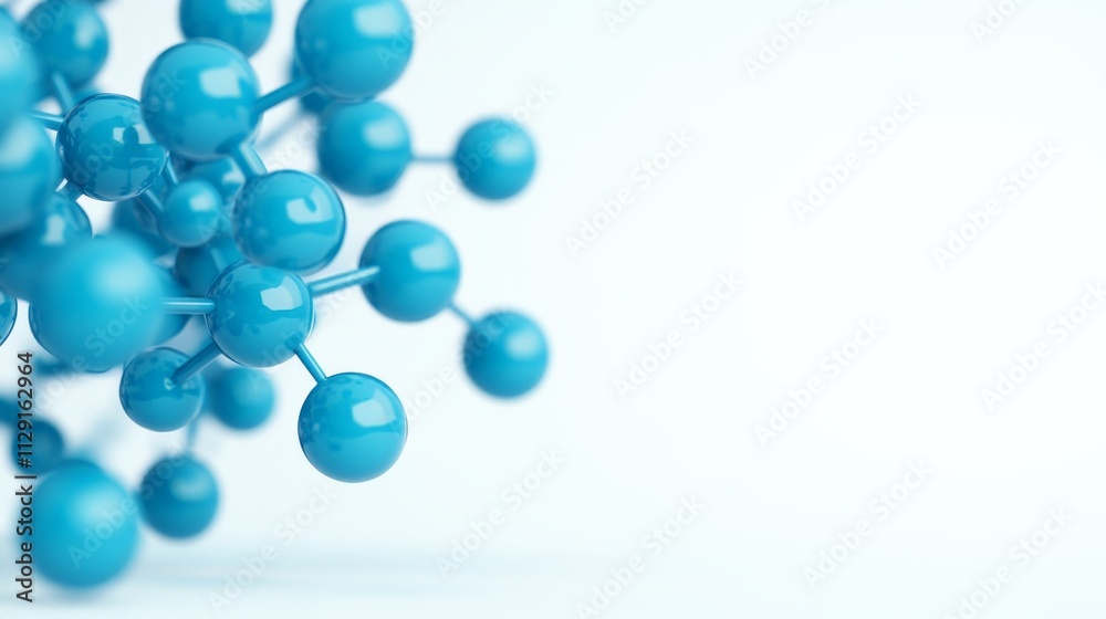 Abstract Blue Molecular Structure: A mesmerizing 3D representation of a blue molecular structure, showcasing the intricate interconnectedness of atoms and molecules. Perfect for concepts of science. Abstract Blue Molecular Structure: A mesmerizing 3D representation of a blue molecular structure, showcasing the intricate interconnectedness of atoms and molecules. Perfect for concepts of science.