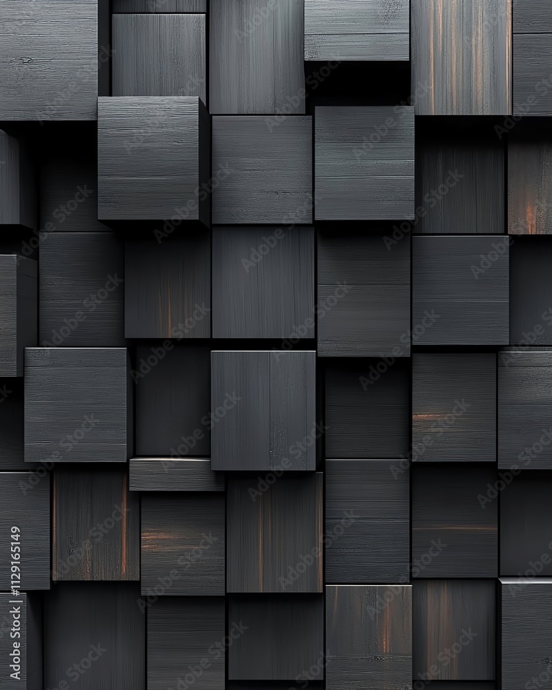 Abstract Dark Wood Block Pattern Abstract Dark Wood Block Pattern