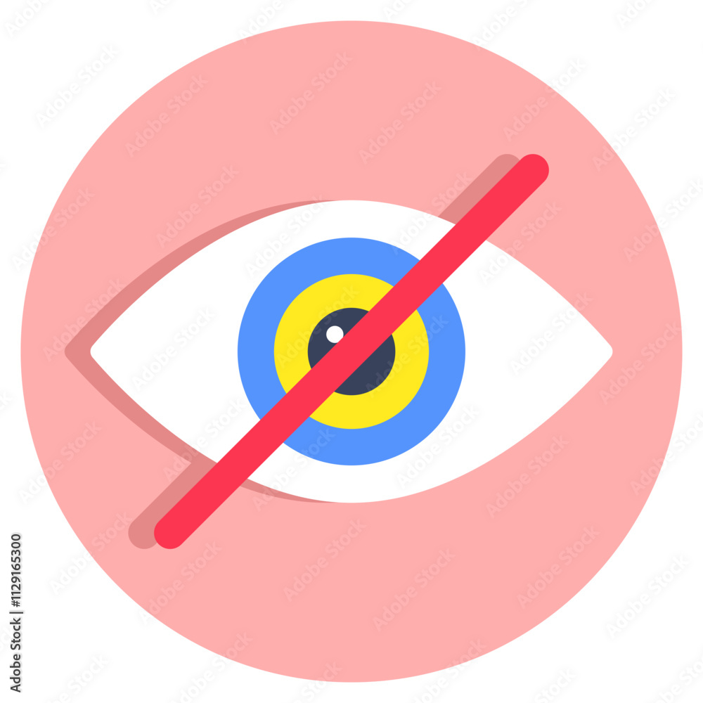 Trendy vector design of no vision Trendy vector design of no vision