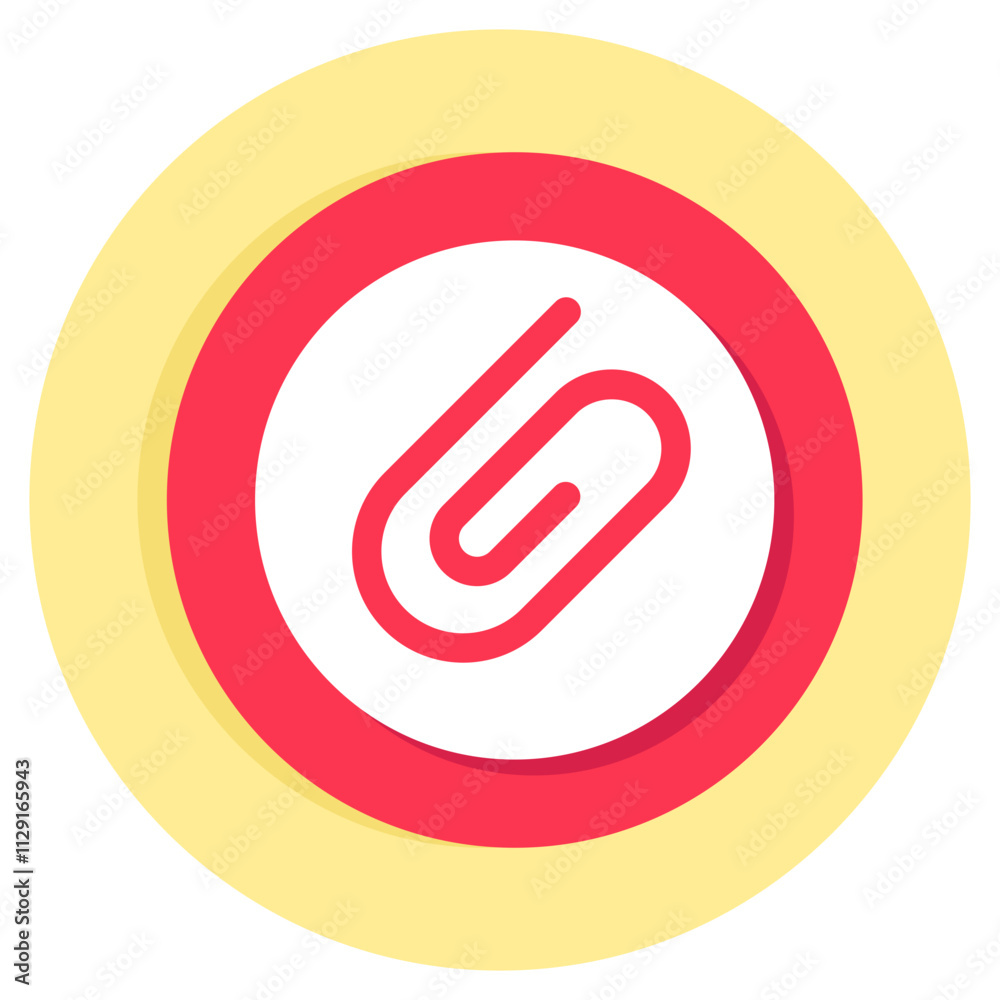 Editable flat design vector of paperclip Editable flat design vector of paperclip