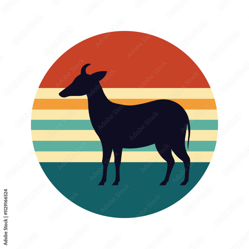 Fototapeta premium silhouette on a retro vintage background for t-shirt design