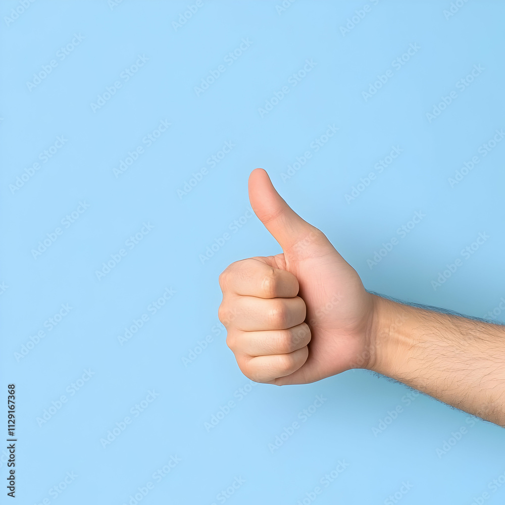 Thumbs Up Photo Blue Background Thumbs Up Photo Blue Background