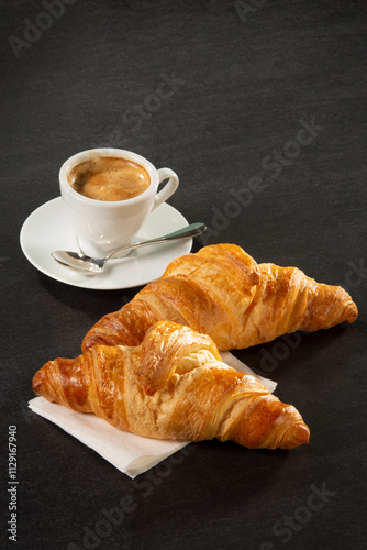 Café croissants photo