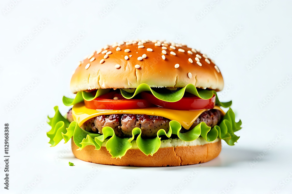 hamburger on a white background hamburger on a white background