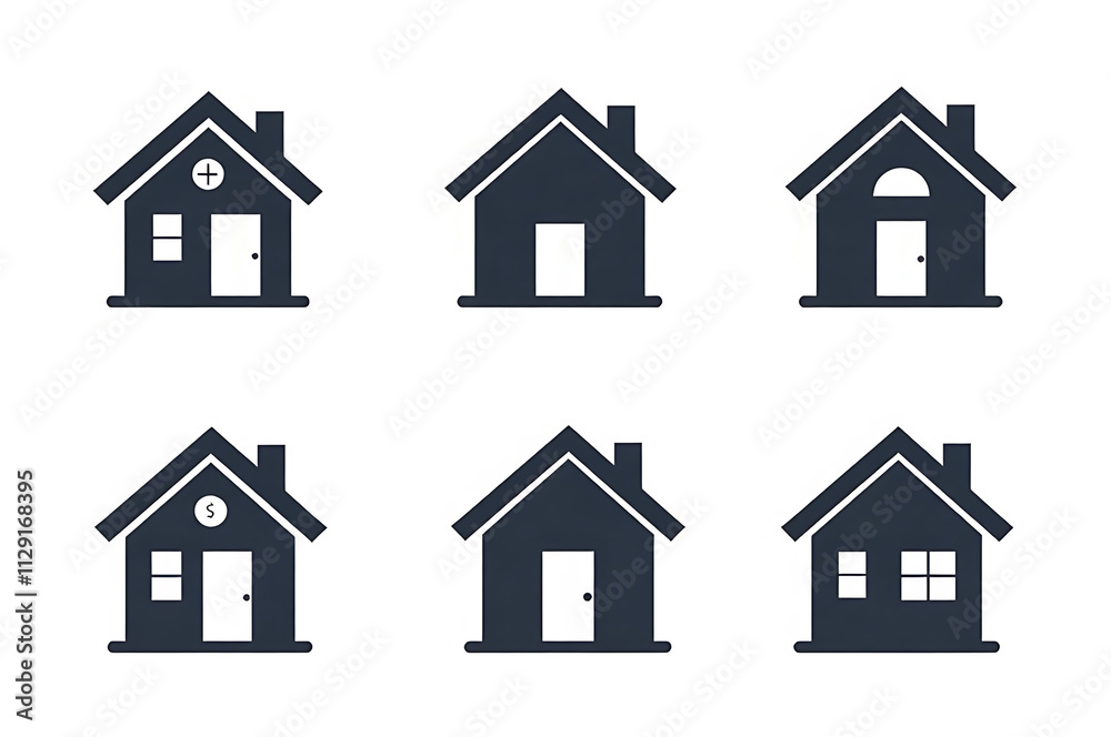 set of house icons set of house icons