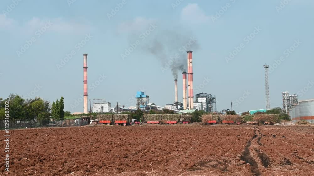 sugar mill, sugar factory in India, A sugar cane mill is a factory that processes sugar cane to produce raw sugar or plantation white sugar. Increasing air pollution to factory smoke. sugar mill, sugar factory in India, A sugar cane mill is a factory that processes sugar cane to produce raw sugar or plantation white sugar. Increasing air pollution to factory smoke.