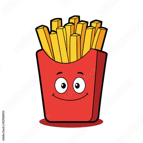 French fries with ketchup and mustard