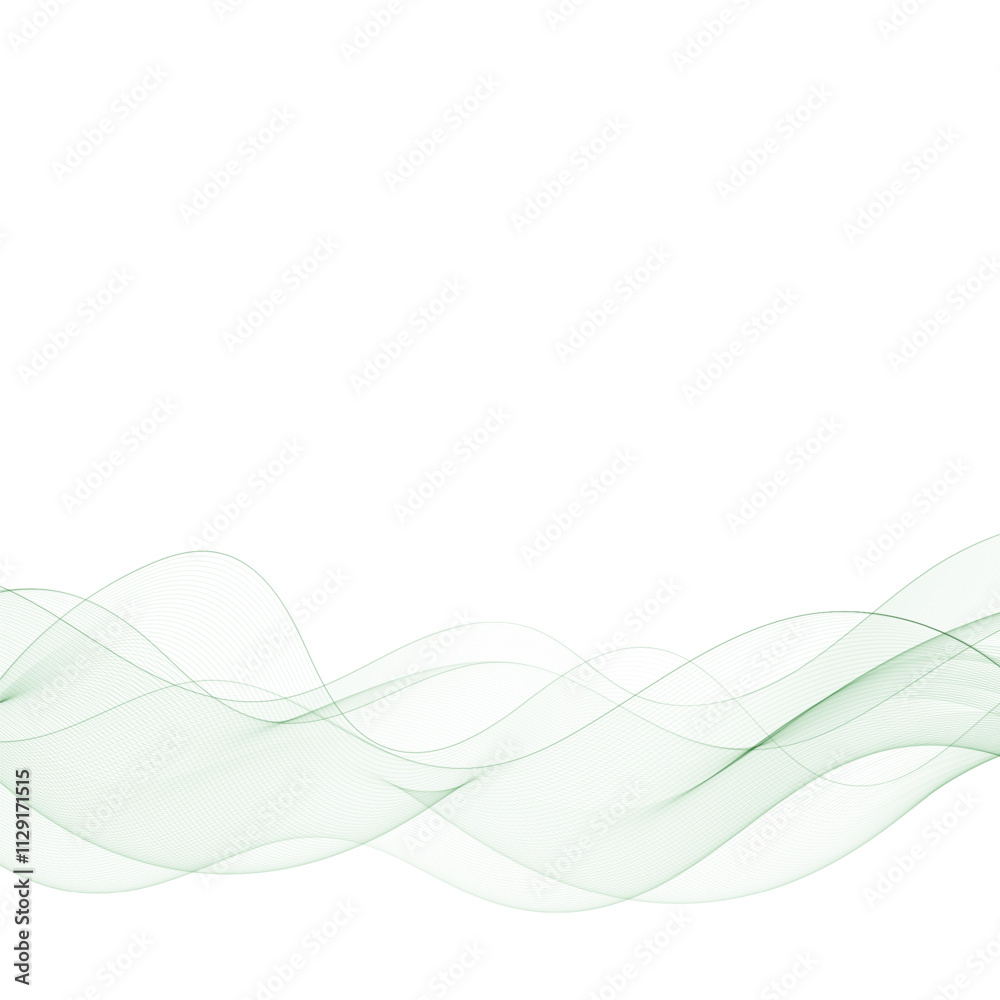 Abstract green wave. Vector curves. Eps 10 Abstract green wave. Vector curves. Eps 10