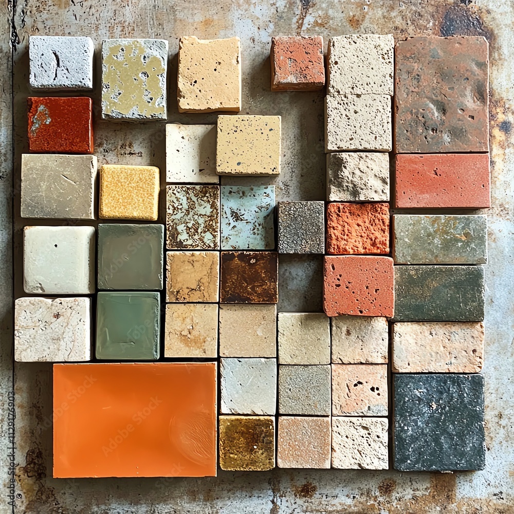 Collection of Textured Sample Tiles Collection of Textured Sample Tiles