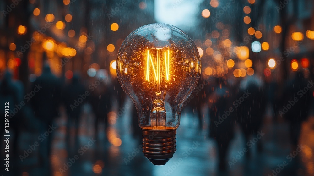 Lightbulb in the Rain Lightbulb in the Rain