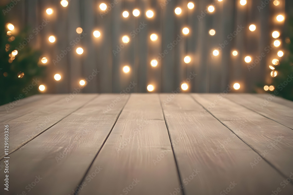 Wooden Table Background Lights Wooden Table Background Lights