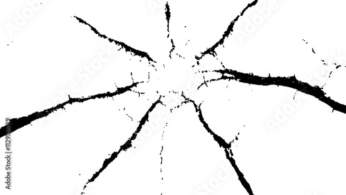 crack concrete white wall or Cement wall background, grunge wall texture with crack. Abstract fracture design. Crack texture lines isolated on white background.