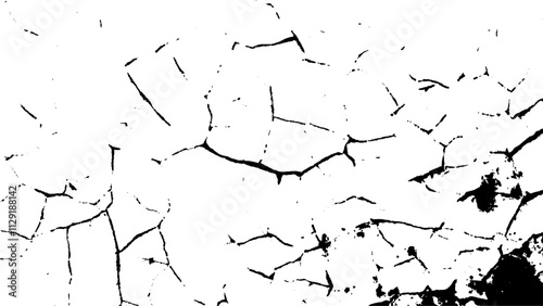 crack concrete white wall or Cement wall background, grunge wall texture with crack. Abstract fracture design. Crack texture lines isolated on white background.
