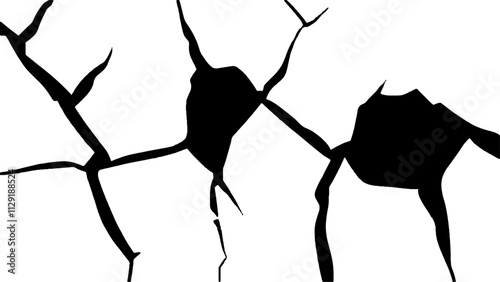 Vector the cracks concrete wall texture white and black. Grungy, grunge effect, grunge texture, dry land crack effect,
