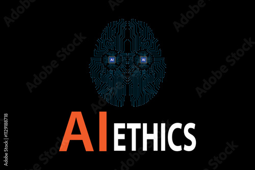 AI Ethics concept. faces of a responsible future in ethical decision making.