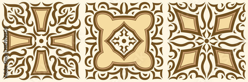 Arabic ceramic tile. Traditional eastern decorative talavera.