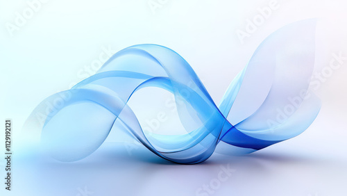 Abstract waves of glassy panels illustration