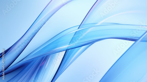 Abstract waves of glassy panels illustration