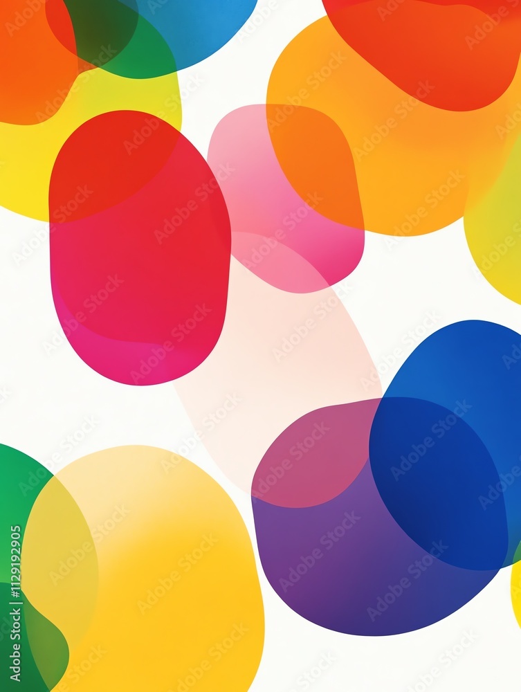 Abstract Colorful Overlapping Shapes Background