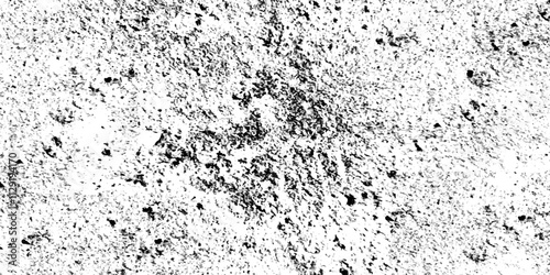 Scratch distress isolated crack splat background Grunge wall and black and white Dark noise granules Black grainy texture isolated on white background.