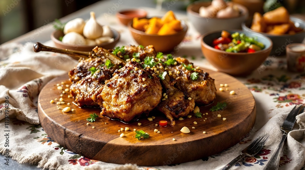 Tandir Go’sht Tandoor-Roasted Lamb Chops with Garlic and Aromatic Spices (Tajikistan Cuisine) Tandir Go’sht Tandoor-Roasted Lamb Chops with Garlic and Aromatic Spices (Tajikistan Cuisine)