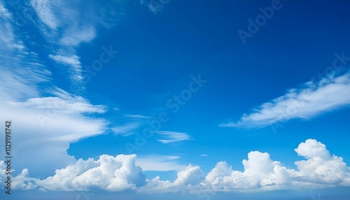 blue sky with white clouds background