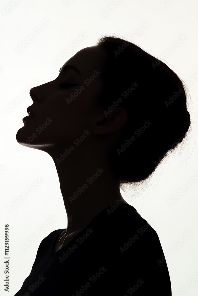 Silhouette of a Woman with Closed Eyes Silhouette of a Woman with Closed Eyes