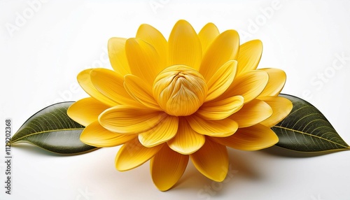 yellow flower isolated on white background