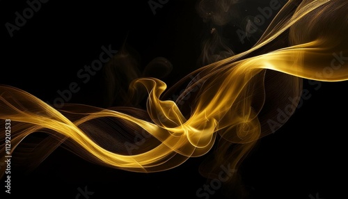 gold smoke on black background movement of gold smoke abstract gold smoke on black background gold background gold ink background yellow smoke glittering gold smoke tail