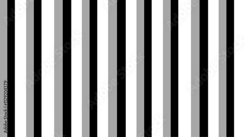 Seamless Minimalist Black, White, and Gray Vertical Striped Pattern for Modern Design. Illustration