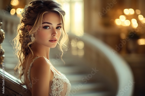 Gorgeous Bride in Luxury Mansion