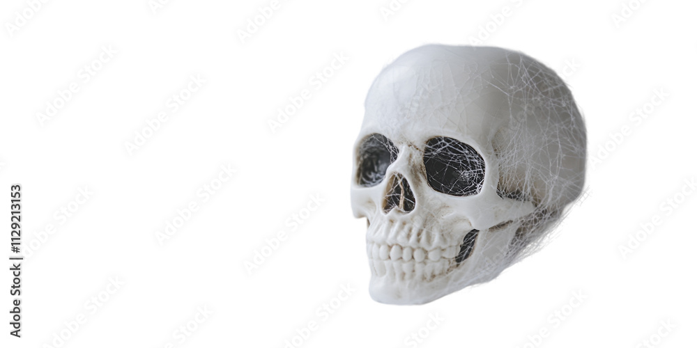 Obraz premium Human Skull on Transparent Background
