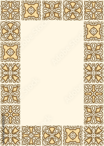 Arabic ceramic tile background. Traditional eastern decorative talavera.