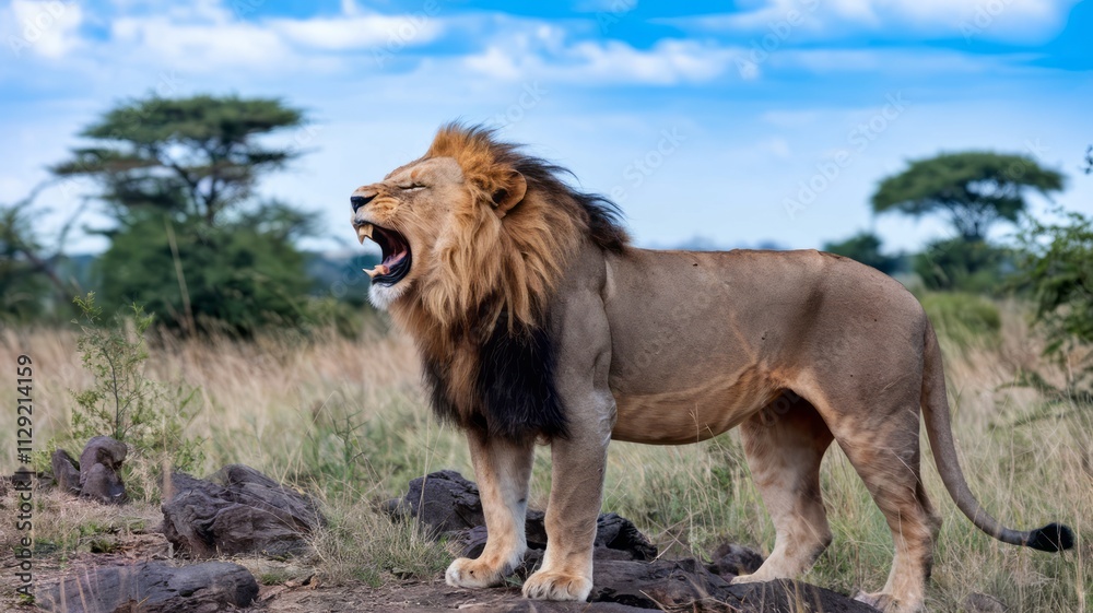 portrait of a lion animal theme in nature and sunset meaning leadership and power portrait of a lion animal theme in nature and sunset meaning leadership and power